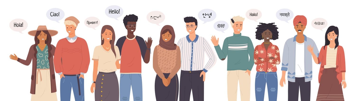 people of diversity saying hello in their native language_1500_x_428